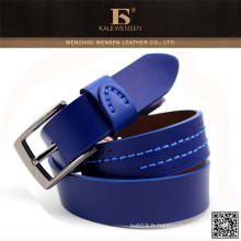 Nouvelle ceinture de cuir bleu clair de 100%